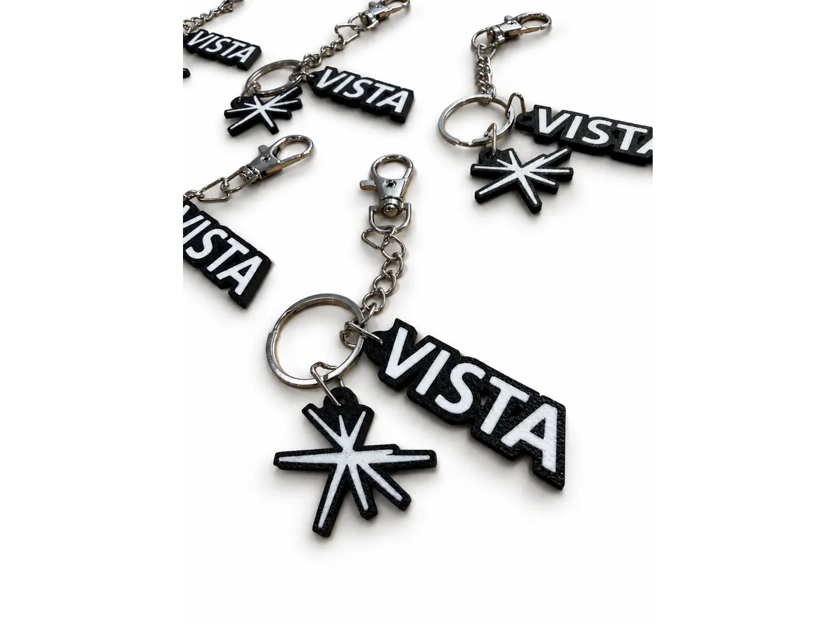 Llaveros Vista con un charm de estrella
